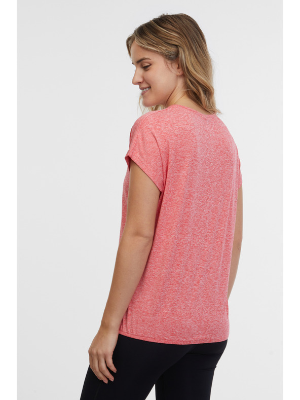 Sam 73 Koraljna ženska brindirana majica kratkih rukava SAM 73 Juliana