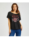 Sam 73 Crna ženska majica s printom SAM73 Circinus