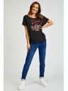 Sam 73 Crna ženska majica s printom SAM73 Circinus