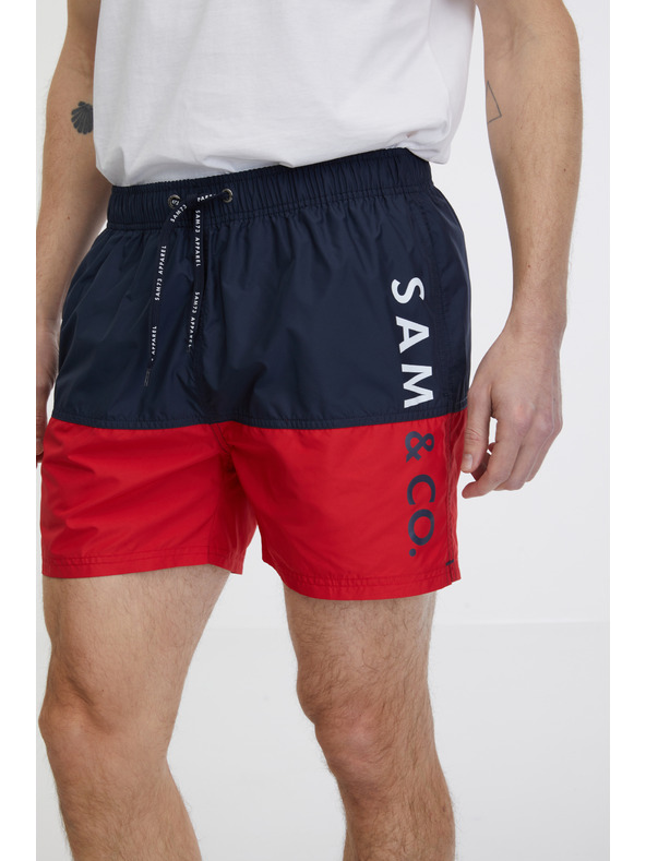 Sam 73 Crveno-plavi muški kupaći kostim SAM 73 Eduardo