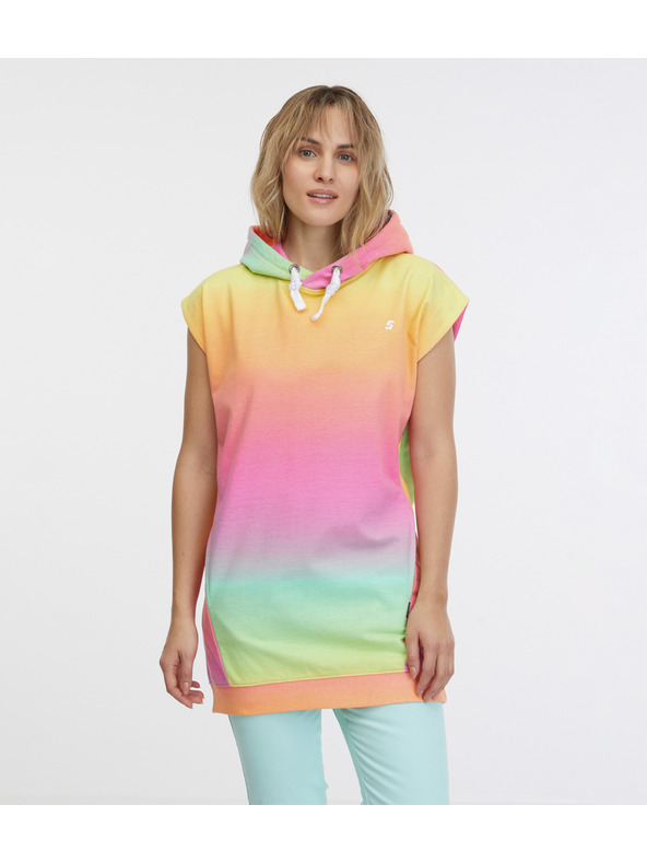 Sam 73 Žuto-ružičasti ženski sweatshirt kratkih rukava SAM 73 Mabel