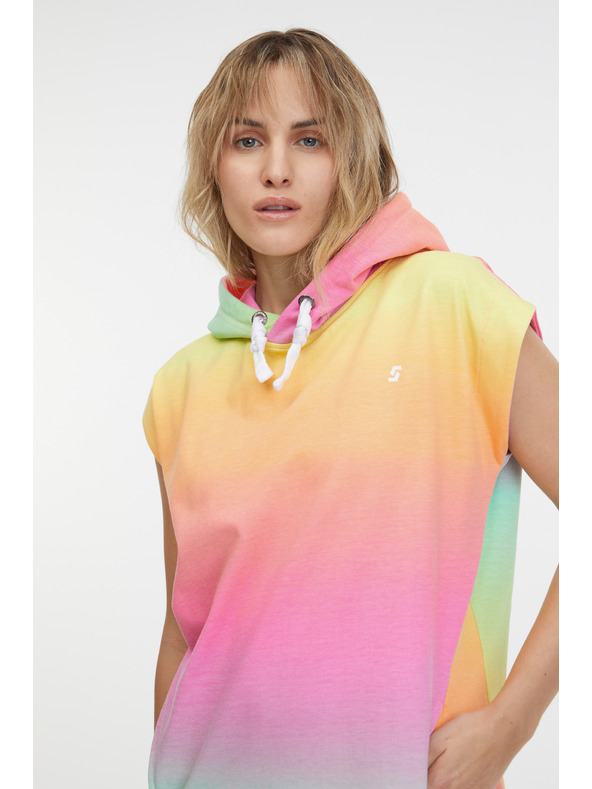 Sam 73 Žuto-ružičasti ženski sweatshirt kratkih rukava SAM 73 Mabel