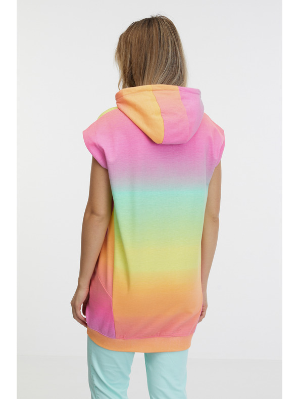 Sam 73 Žuto-ružičasti ženski sweatshirt kratkih rukava SAM 73 Mabel