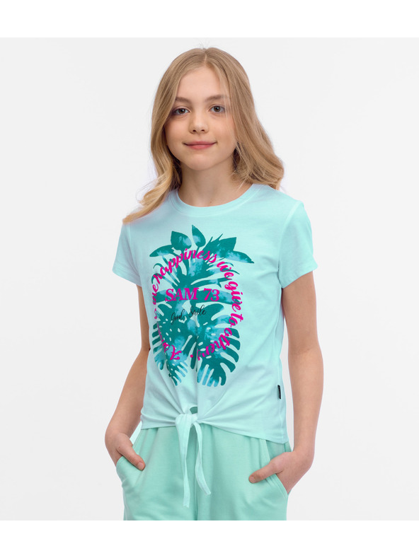 Sam 73 Djevojačka majica kratkih rukava mint boje SAM 73 Kiara