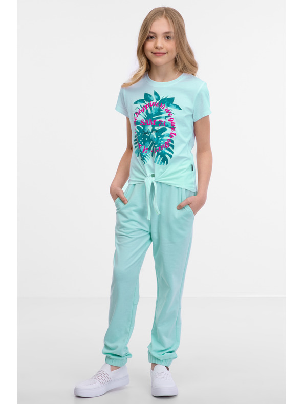 Sam 73 Djevojačka majica kratkih rukava mint boje SAM 73 Kiara