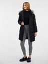 Orsay Crni ženski prošiveni kaput s umjetnim krznom ORSAY