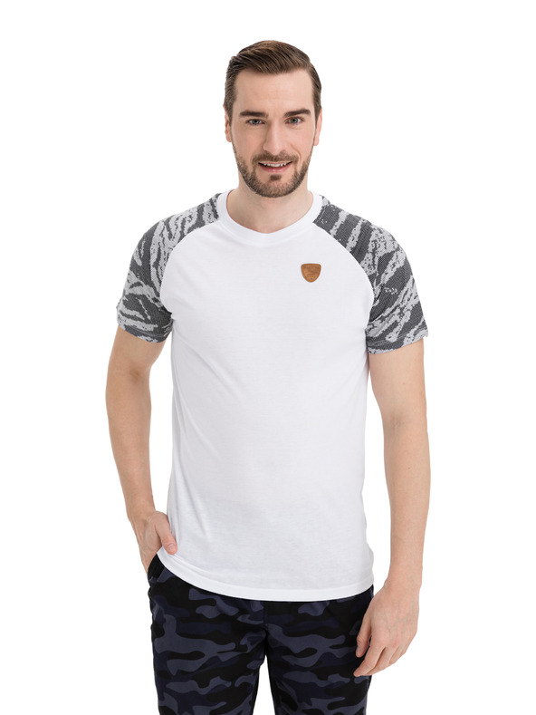 Sam 73 Sivo-bijela muška majica SAM 73