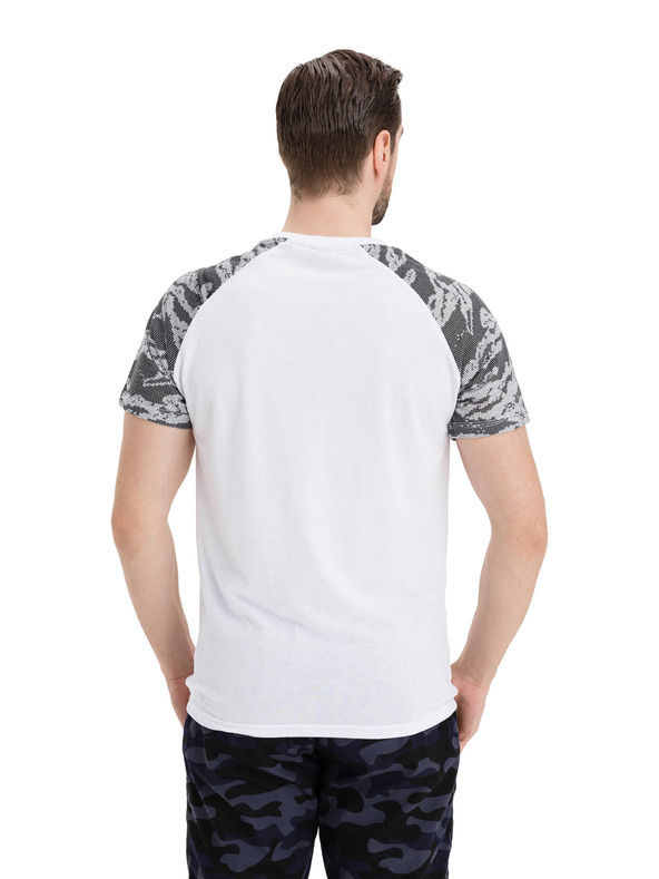 Sam 73 Sivo-bijela muška majica SAM 73