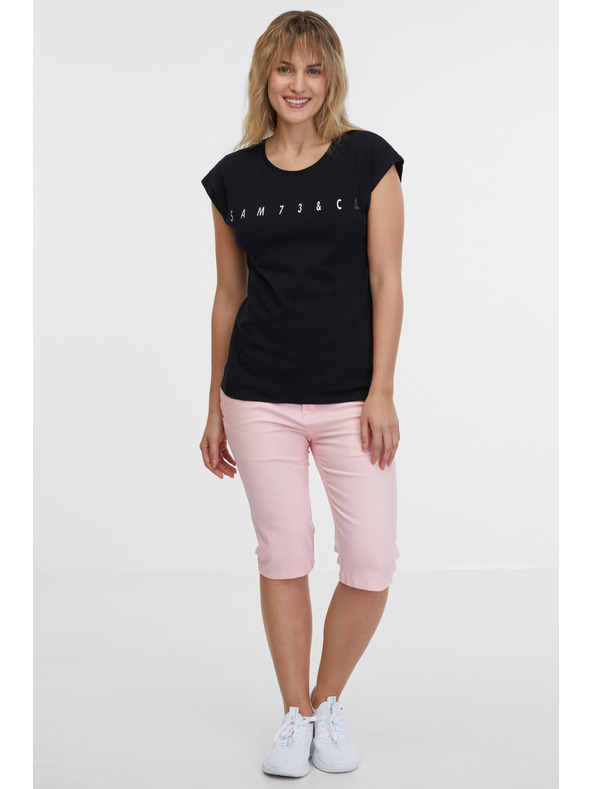 Sam 73 Crna ženska majica kratkih rukava SAM 73 Octavia