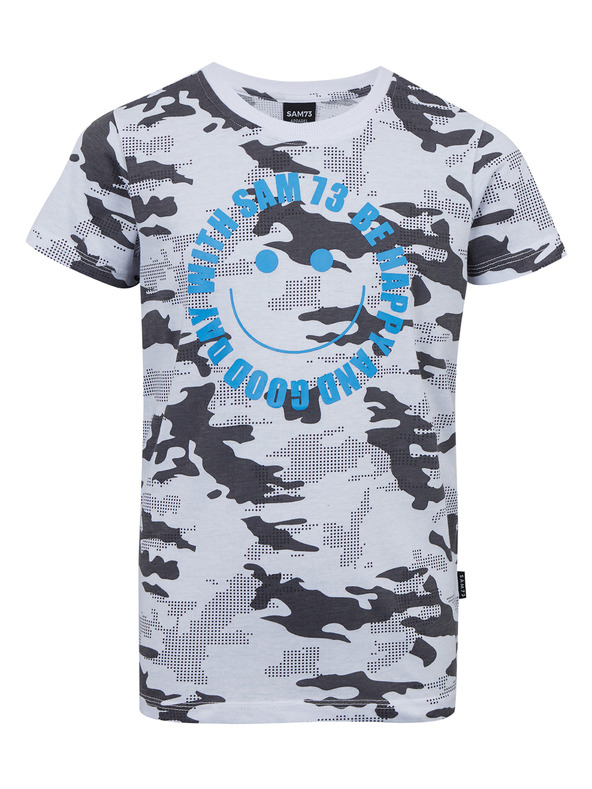 Sam 73 Svijetlo siva majica s uzorkom za dječake SAM 73 Kelvin