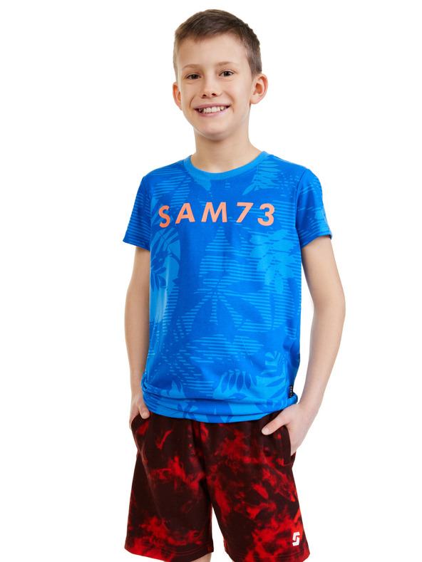 Sam 73 Plava majica s uzorkom SAM 73 Theodore za dječake
