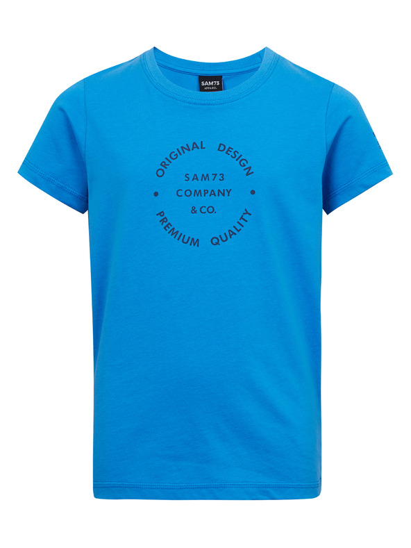 Sam 73 Plava dječačka pamučna majica s printom SAM73 Pyrop