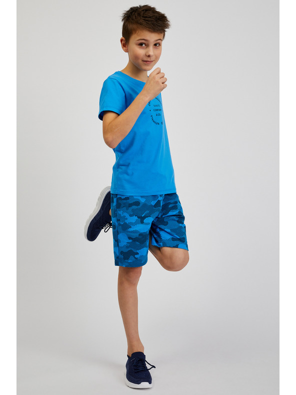 Sam 73 Plava dječačka pamučna majica s printom SAM73 Pyrop