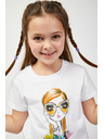 Sam 73 Bijela majica za djevojčice s printom SAM73 Mora
