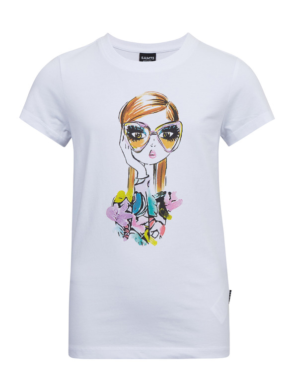 Sam 73 Bijela majica za djevojčice s printom SAM73 Mora