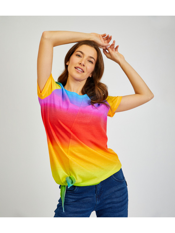 Sam 73 Narančasto-žuta ženska asimetrična majica SAM73 Vaga