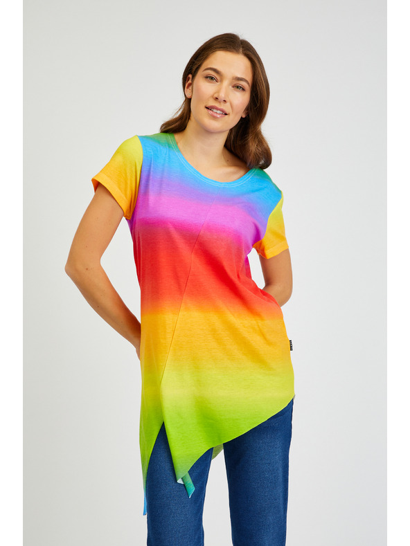 Sam 73 Narančasto-žuta ženska asimetrična majica SAM73 Vaga