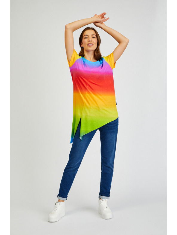 Sam 73 Narančasto-žuta ženska asimetrična majica SAM73 Vaga