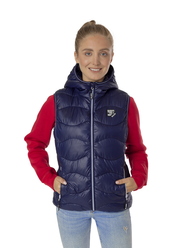 Sam 73 Tamnoplavi ženski proštepani prsluk SAM 73