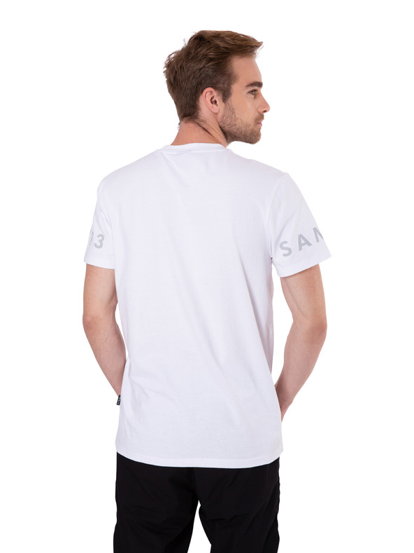 Sam 73 Bijela muška majica s printom SAM 73