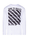 Sam 73 Bijela muška majica s printom SAM 73
