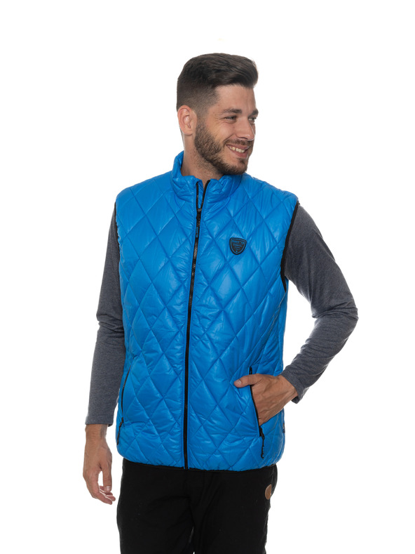 Sam 73 Plavi muški prošiveni prsluk SAM 73