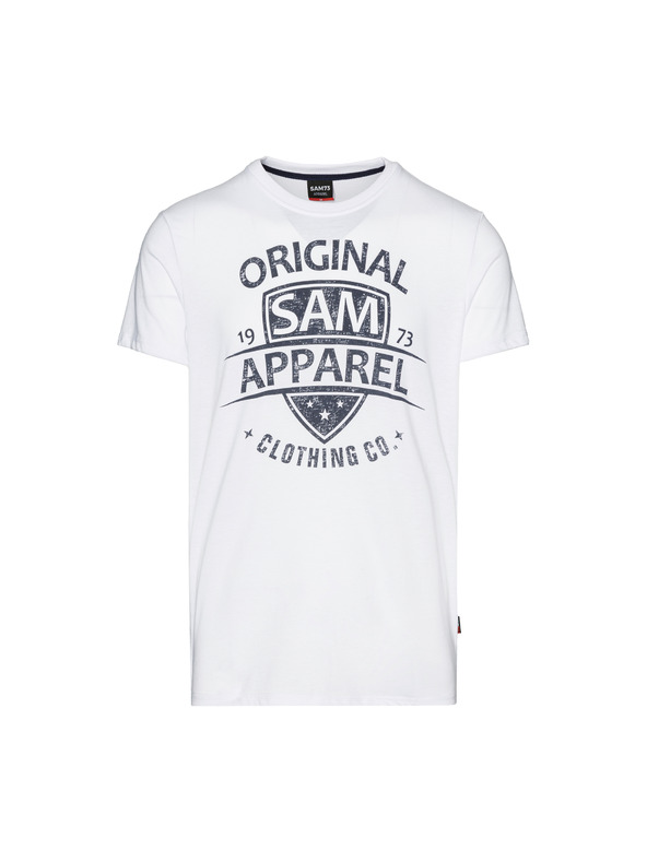 Sam 73 Bijela muška majica s printom SAM 73 Liam