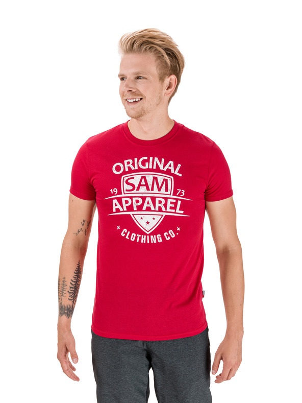 Sam 73 Crvena muška majica s printom SAM 73 Liam