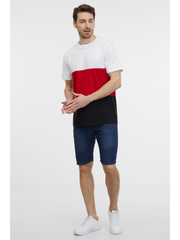 Sam 73 Bijelo-crvena muška majica kratkih rukava SAM 73 Norman