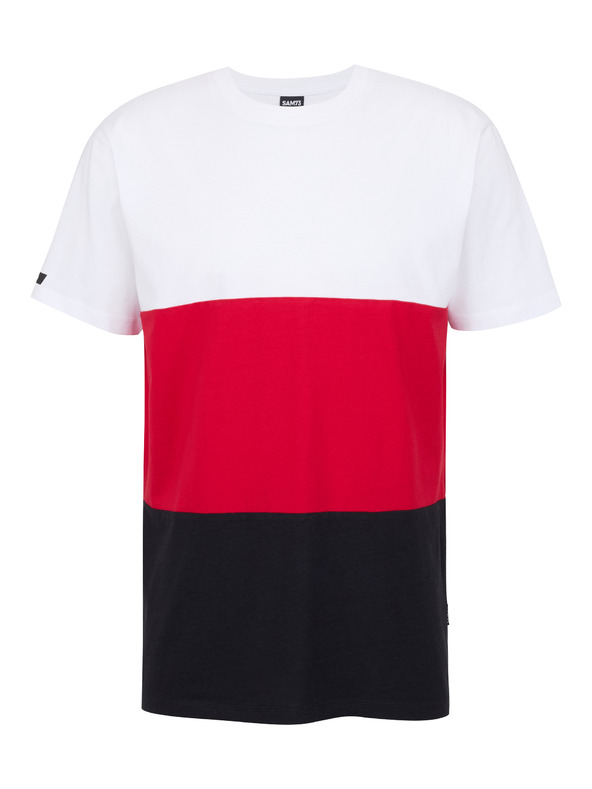Sam 73 Bijelo-crvena muška majica kratkih rukava SAM 73 Norman