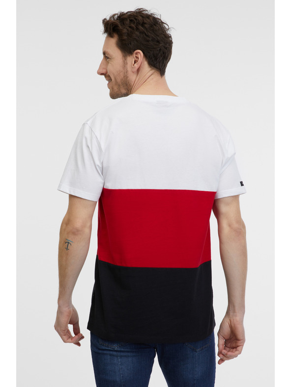 Sam 73 Bijelo-crvena muška majica kratkih rukava SAM 73 Norman