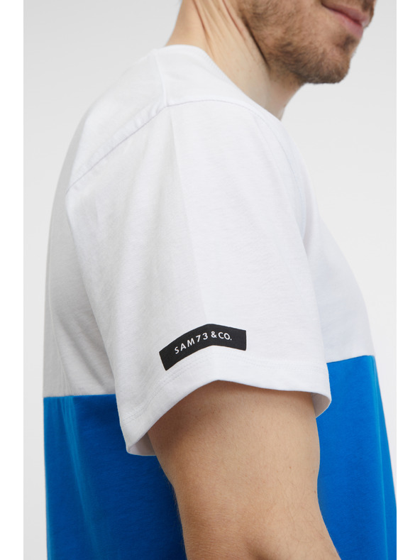 Sam 73 Bijelo-plava muška majica SAM 73 Norman
