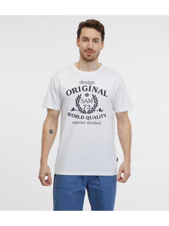 Sam 73 Bijela muška majica SAM 73 Maverick