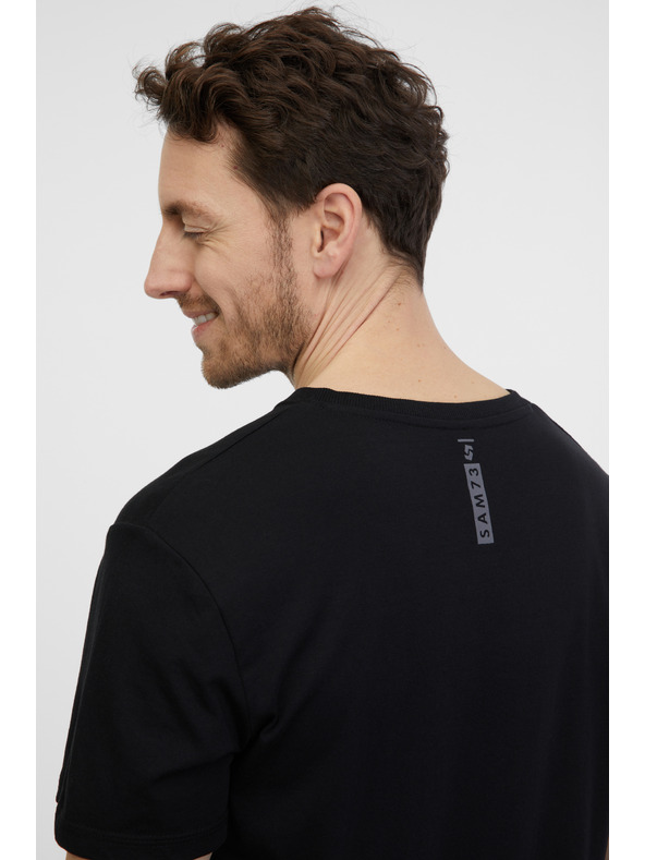 Sam 73 Crna muška majica kratkih rukava SAM 73 Fidel