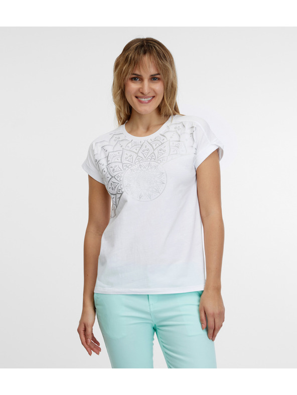 Sam 73 Bijela ženska majica SAM 73 Milagros