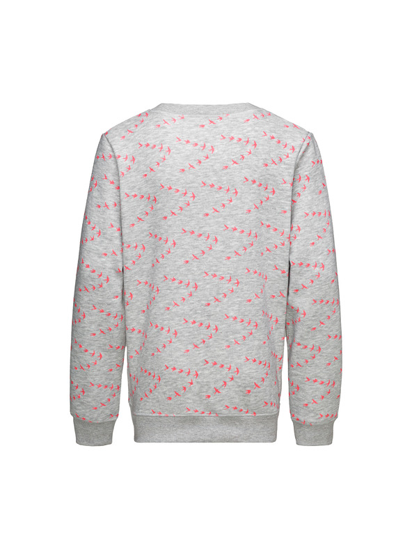 Sam 73 Svijetlo siva dukserica s uzorkom za djevojčice SAM 73