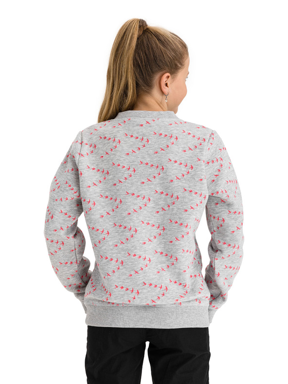 Sam 73 Svijetlo siva dukserica s uzorkom za djevojčice SAM 73