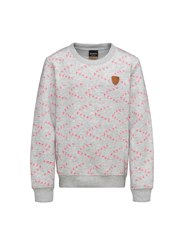 Sam 73 Svijetlo siva dukserica s uzorkom za djevojčice SAM 73