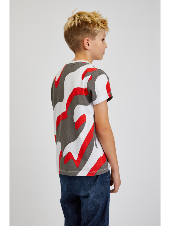 Sam 73 Sivo-crvena dječačka majica s uzorkom SAM 73 Oscar