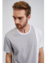 Sam 73 Svijetlo siva muška majica s uzorkom SAM 73 Paul
