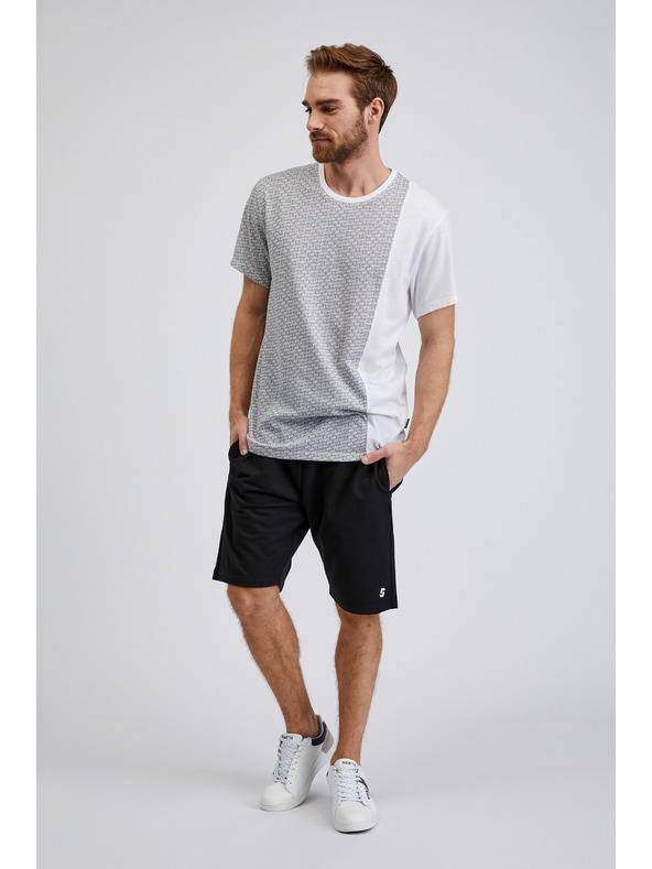 Sam 73 Svijetlo siva muška majica s uzorkom SAM 73 Paul