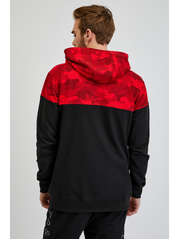 Sam 73 Crveno-crna muška majica s kapuljačom SAM73 Aquamarine