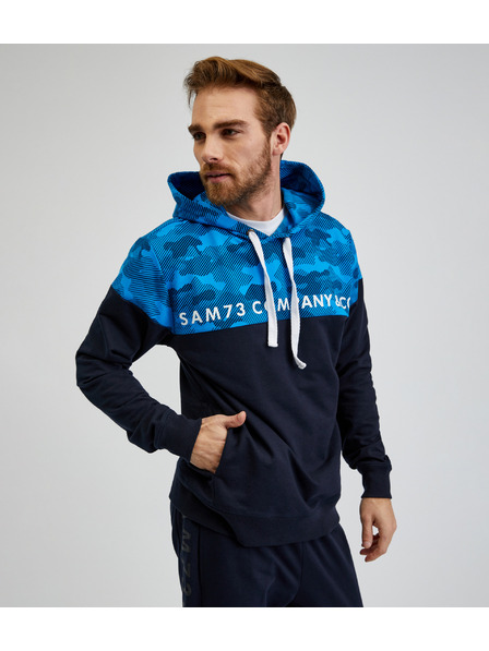 Sam 73 Plava muška majica s kapuljačom SAM73 Aquamarine