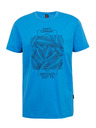 Sam 73 Plava muška pamučna majica s printom SAM73 Almandit