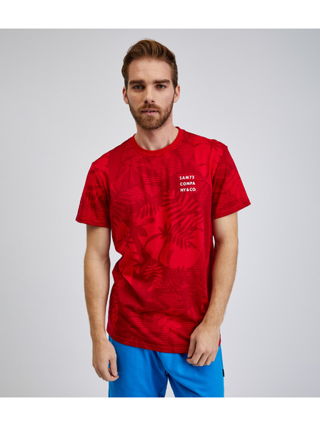 Sam 73 SAM73 Sculptor crvena muška majica s uzorkom