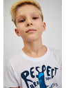 Sam 73 Bijela majica za dječake s printom SAM73 Scutum
