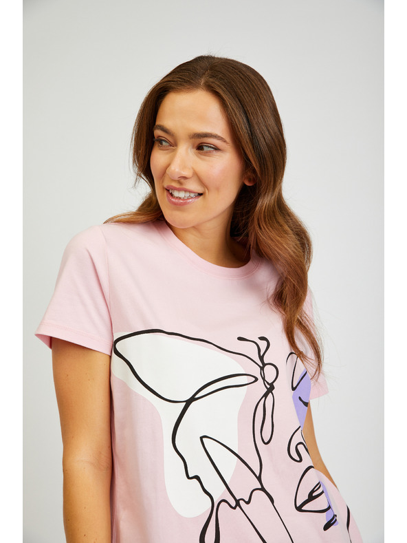 Sam 73 Roza ženska majica s printom SAM73 Musca