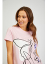 Sam 73 Roza ženska majica s printom SAM73 Musca
