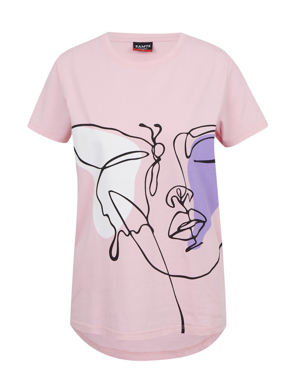 Sam 73 Roza ženska majica s printom SAM73 Musca