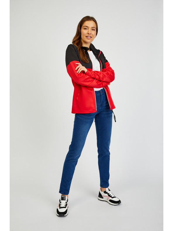 Sam 73 Crno-crvena ženska majica s patentnim zatvaračem SAM73 Octans